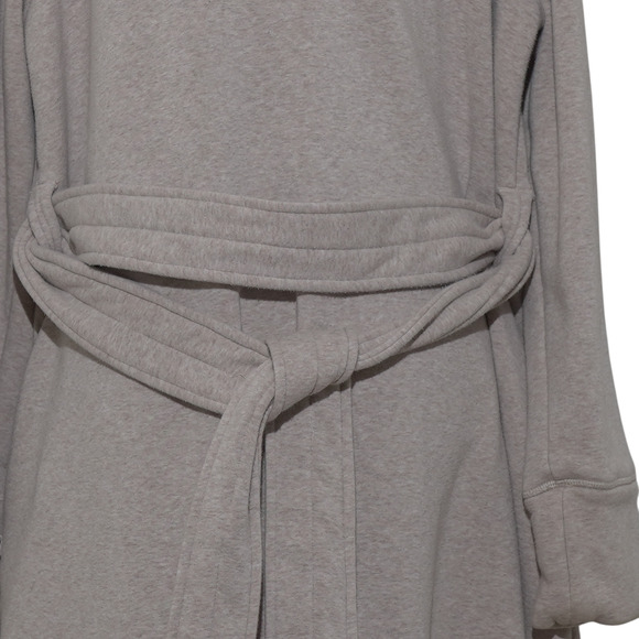 UGG Shawl-Collar Belted Open-Front Coat Sz XL Cream, w/ Pockets Cotton EUC - Picture 7 of 9